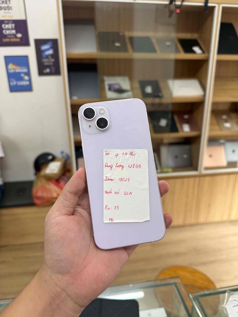 Apple iPhone 14 Plus 128GB Tím LLA 98.5%. Mua bán Điện thoại tại Quận Đống Đa Hà Nội được đăng bởi Hoàng quân store hình 1
