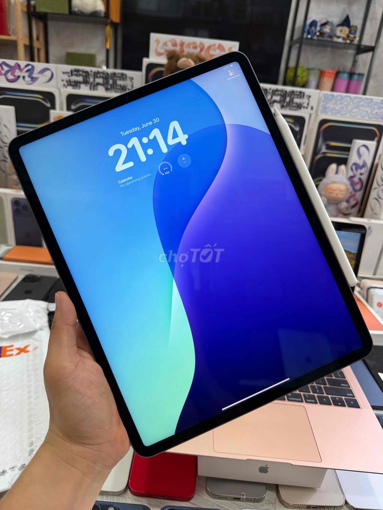 Pro 12.9 M1 256G Xám Pin 98 Sạc 158L Ios18 kengzin. Mua bán Máy tính bảng tại Thành phố Thủ Đức Tp Hồ Chí Minh được đăng bởi Táo Uy Tín Chuyên Cung Cấp Sỉ Và Lẻ Tuyển Công Tác Viên hình 1