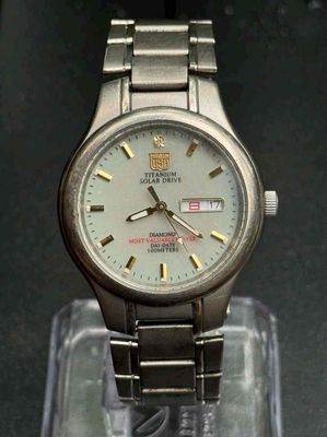 Đồng hồ Elgin Solar Diamond Nam Titanium