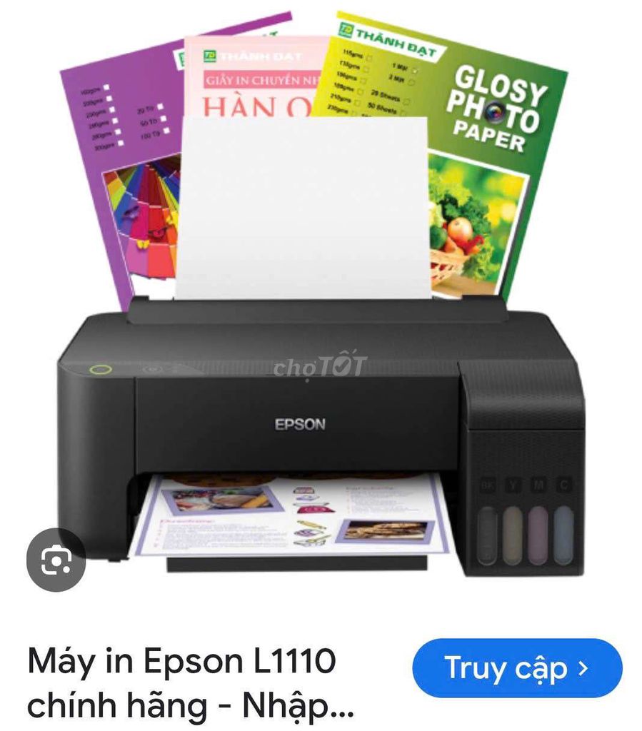 Máy in ảnh màu Epson L1110 sắc nét  căng mực đầy . Mua bán Đồ dùng văn phòng tại Quận Tân Bình Tp Hồ Chí Minh được đăng bởi  37A Hồng lạc phường 10 Quận Tân Bình  hình 1
