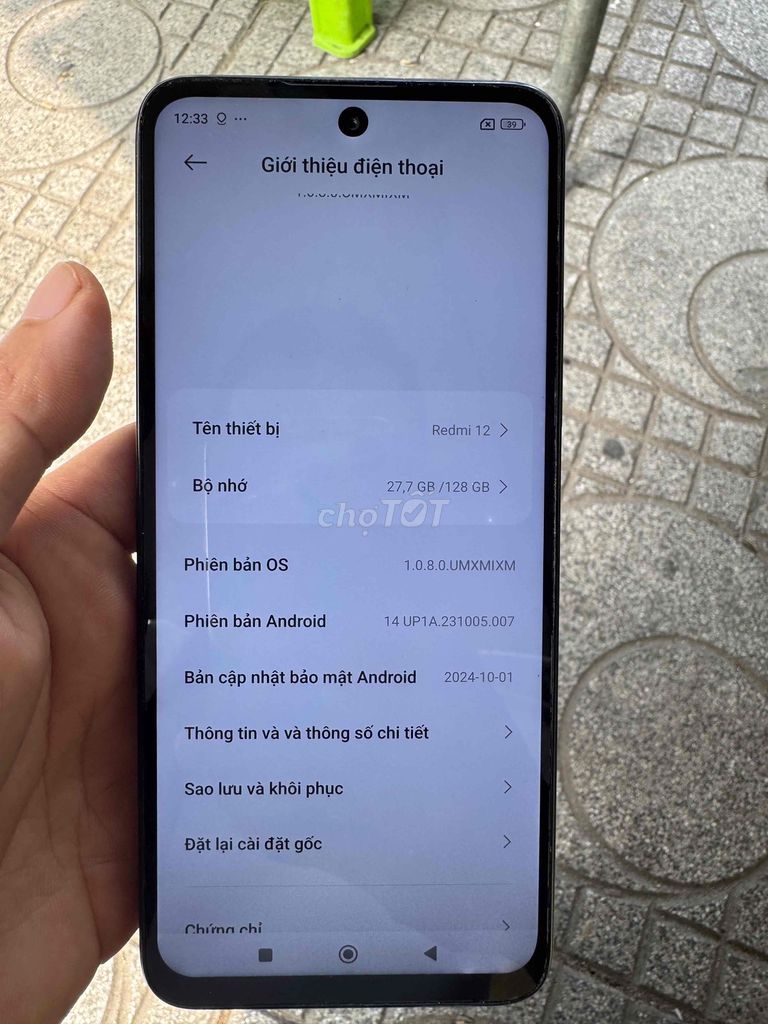 Xiaomi Redmi 12 128GB Đen Đã dùng. Mua bán Điện thoại tại Quận Hà Đông Hà Nội được đăng bởi Đinh công đạt hình 1
