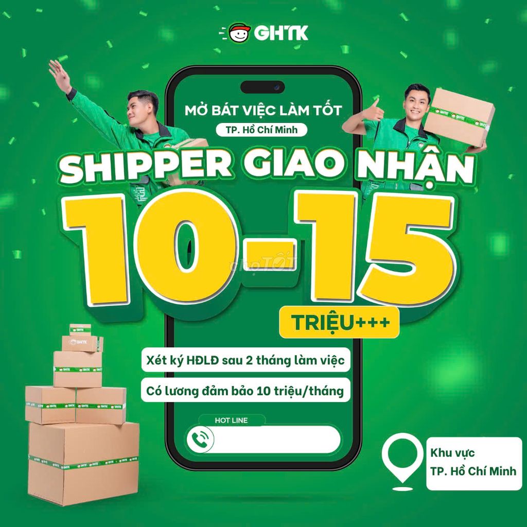 GHTK - Tuyển Shipper giao hàng Quận Bình Chánh