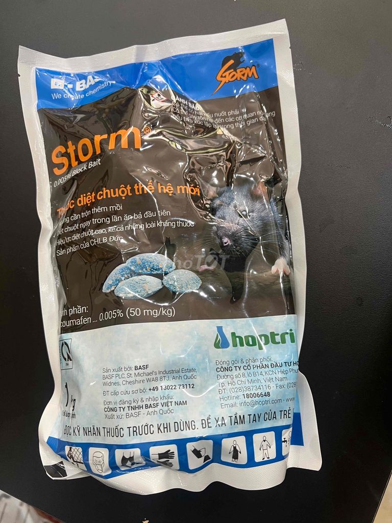 Thuốc diệt chuột Storm dạng viên 1kg Đức. Mua bán Đồ chuyên dụng, Giống nuôi trồng tại Thành phố Thủ Đức Tp Hồ Chí Minh được đăng bởi Linh hình 1