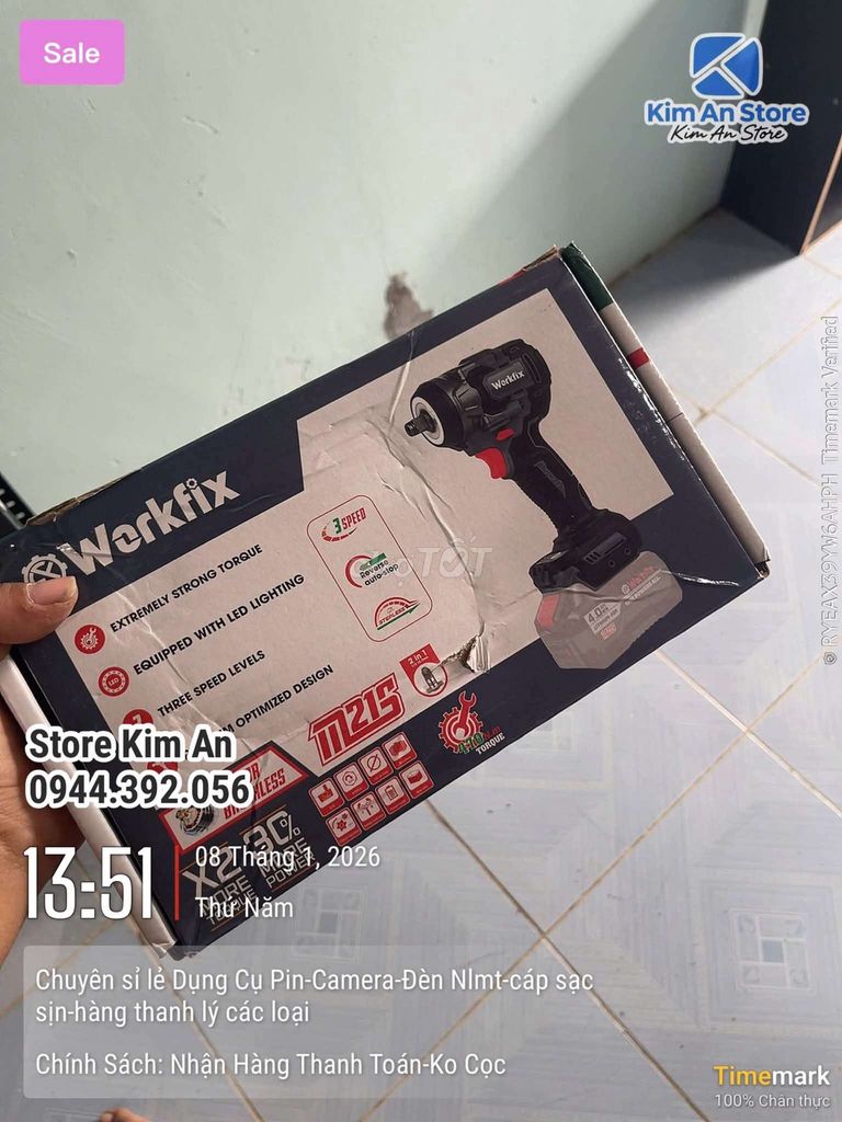 Máy siết bu lông Werkfix 21V. Mua bán Đồ chuyên dụng, Giống nuôi trồng tại Huyện Long Phú Sóc Trăng được đăng bởi Store Hời Ghê hình 1