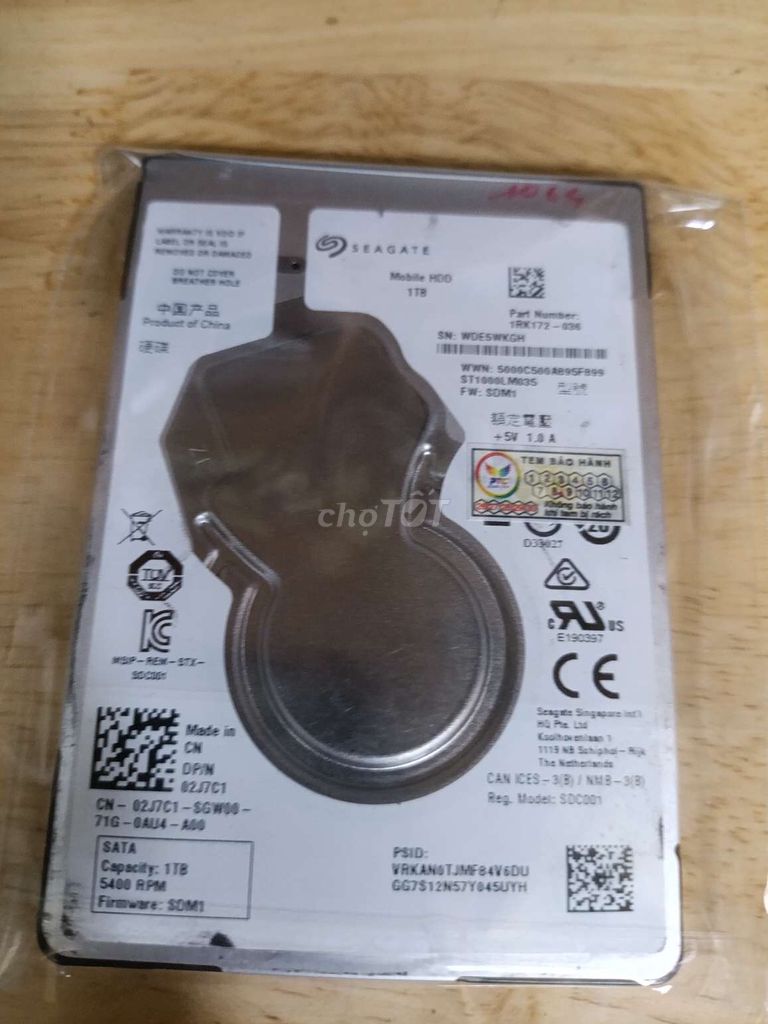 Ổ cứng HDD Seagate Mobile HDD 1TB. Mua bán Linh kiện (RAM, Card...) tại Thành phố Thủ Đức Tp Hồ Chí Minh được đăng bởi Cũ Giá Rẻ hình 1