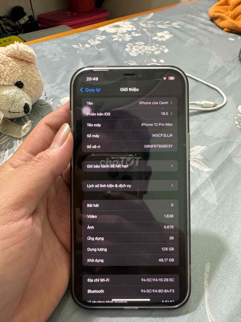 Apple iPhone 12 Pro Max 128GB Xám Đã dùng. Mua bán Điện thoại tại Thành phố Biên Hòa Đồng Nai được đăng bởi Tìm ip hình 1