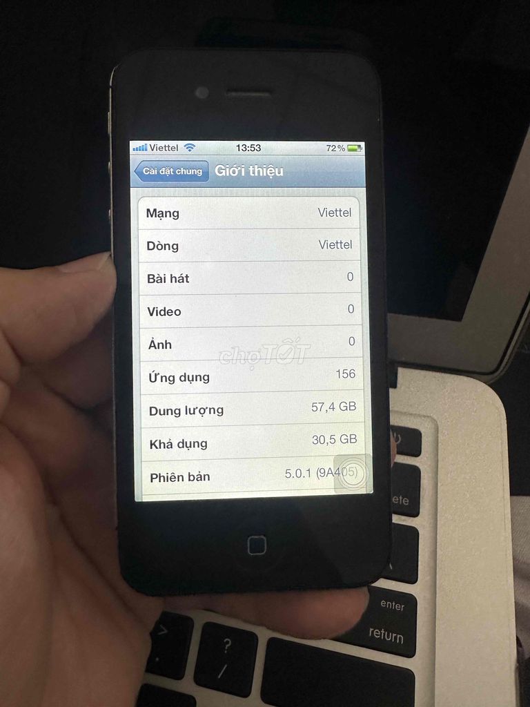 Apple iPhone 4s 64GB iOS 5.0.1. Mua bán Điện thoại tại Huyện Hóc Môn Tp Hồ Chí Minh được đăng bởi Leo hình 1
