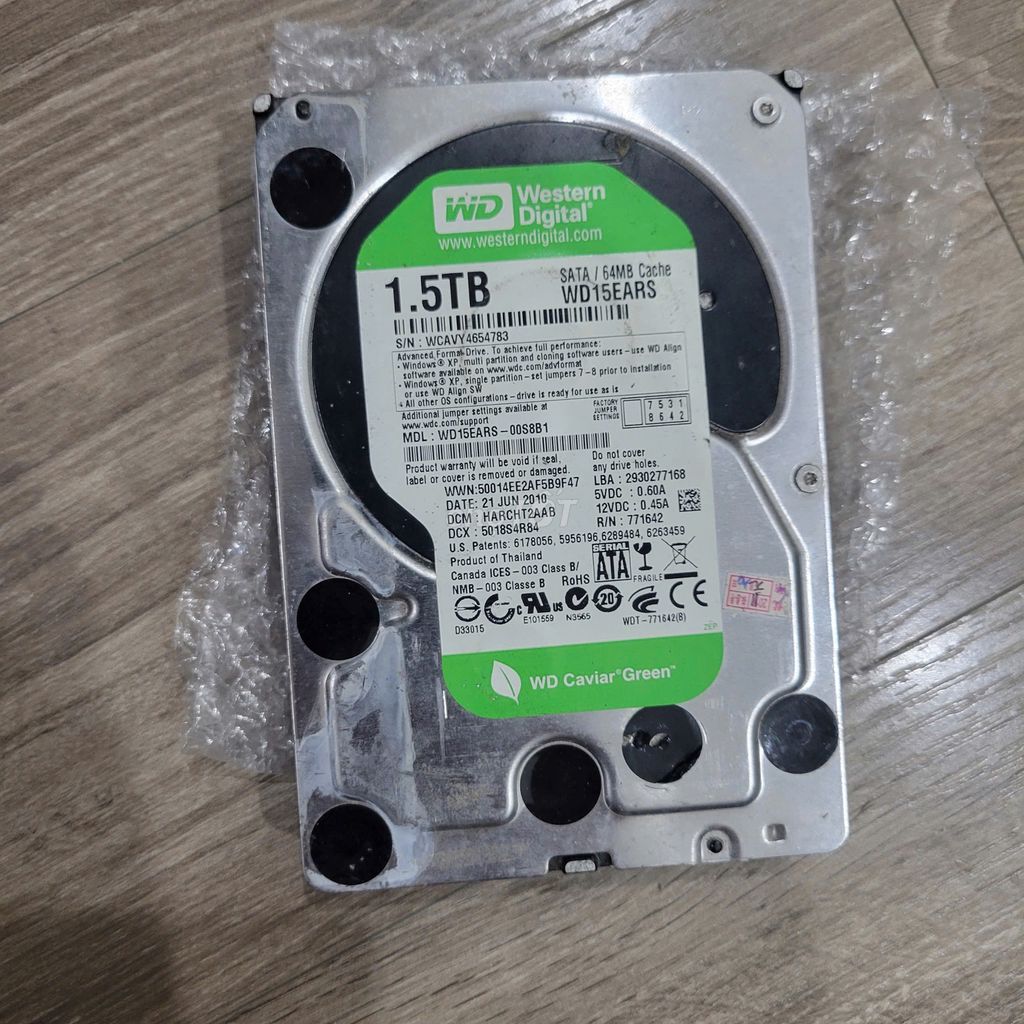 HDD 1.5TB sk100% giá sập sàn