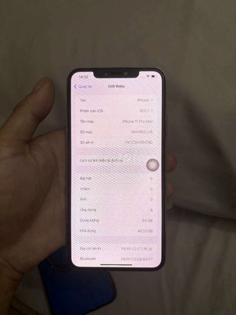 iPhone 11 Pro Max 64GB Trắng. Mua bán Điện thoại tại Huyện Trảng Bom Đồng Nai được đăng bởi Trần Minh Đức hình 1