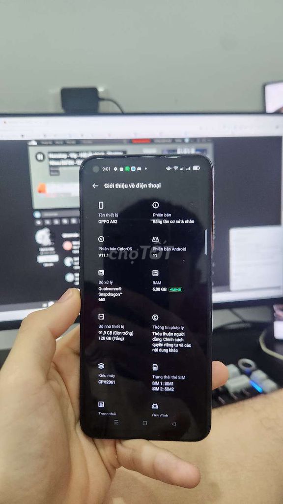 Oppo A52 128GB Đen. Mua bán Điện thoại tại Huyện Hoài Đức Hà Nội được đăng bởi Hoàng Văn Thái hình 1