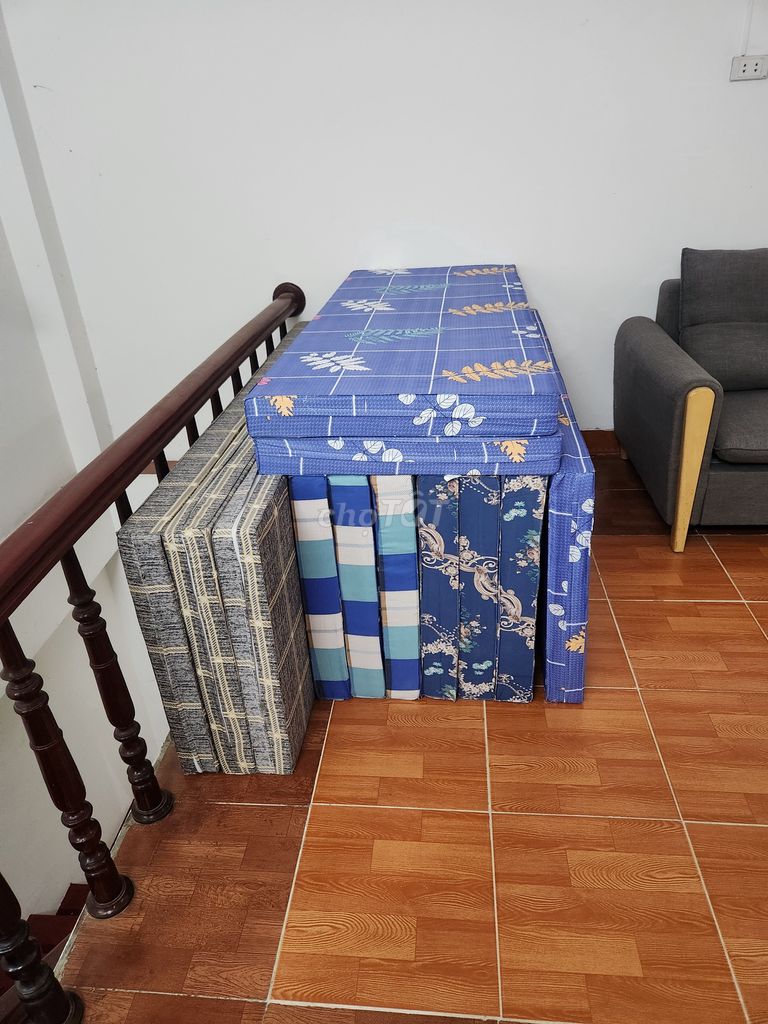 Đệm bông ép 1.6m x 2m Xanh dương. Mua bán Giường, chăn ga gối nệm tại Quận Ba Đình Hà Nội được đăng bởi Hoàng Thanh Long hình 1
