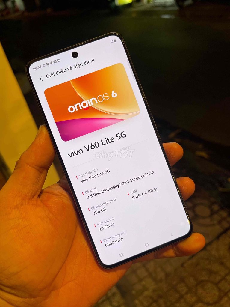 Vivo V60 Lite 5G 256G c/hãng Bh 11/2026 pin 6500. Mua bán Điện thoại tại Quận 8 Tp Hồ Chí Minh được đăng bởi Trần Tâm hình 1