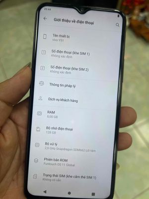 vivo y51 ram 8 128g. Mua bán Điện thoại tại Thị xã Tân Uyên Bình Dương được đăng bởi Phi Trường
