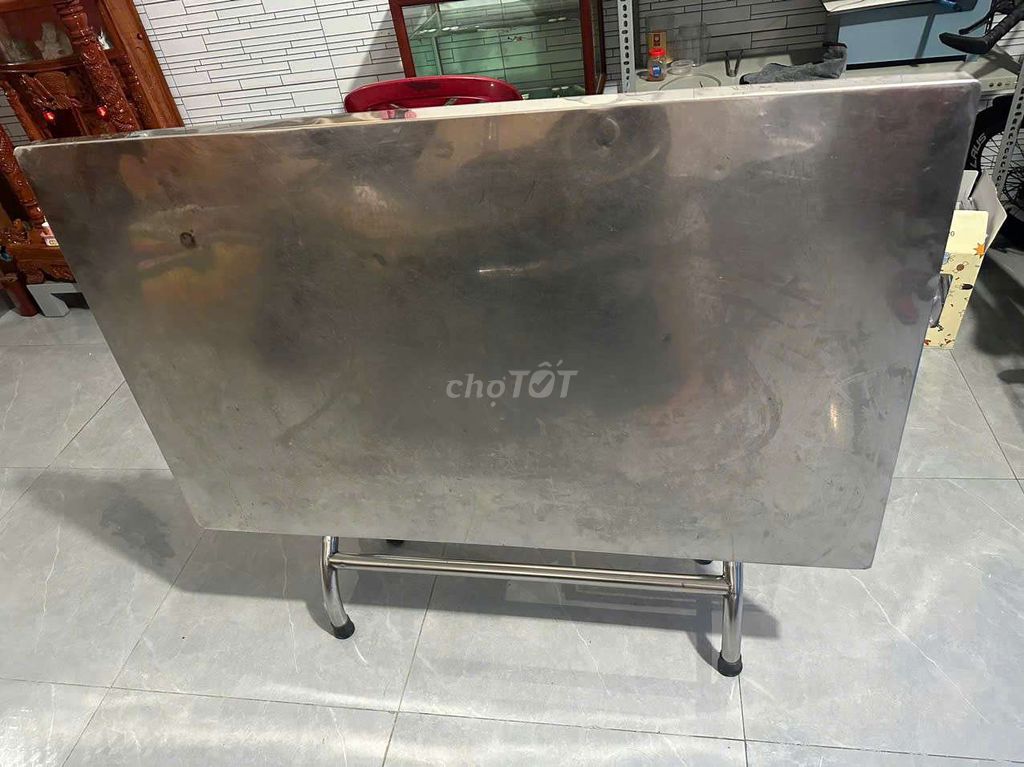 Bàn ăn Inox Bạc 1m2. Mua bán Bàn ghế tại Thị xã Bến Cát Bình Dương được đăng bởi gia Bảo hình 1