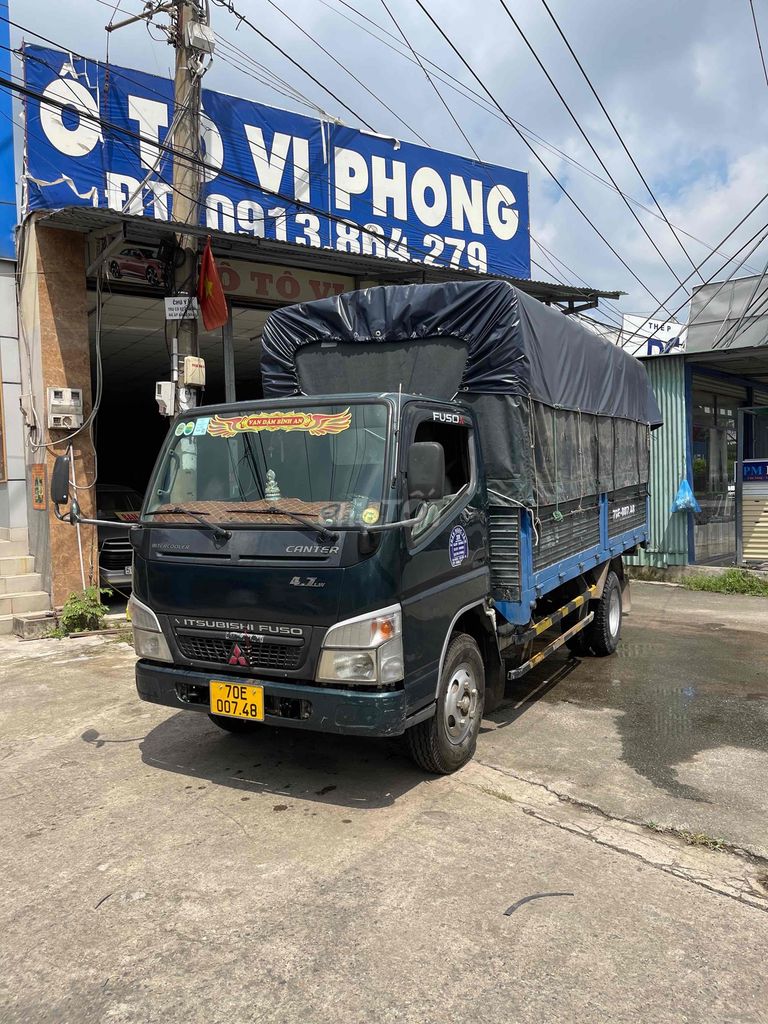 Tải Mitsubishi Fuso đời 2009 tải 1,9tấn kèo bạt