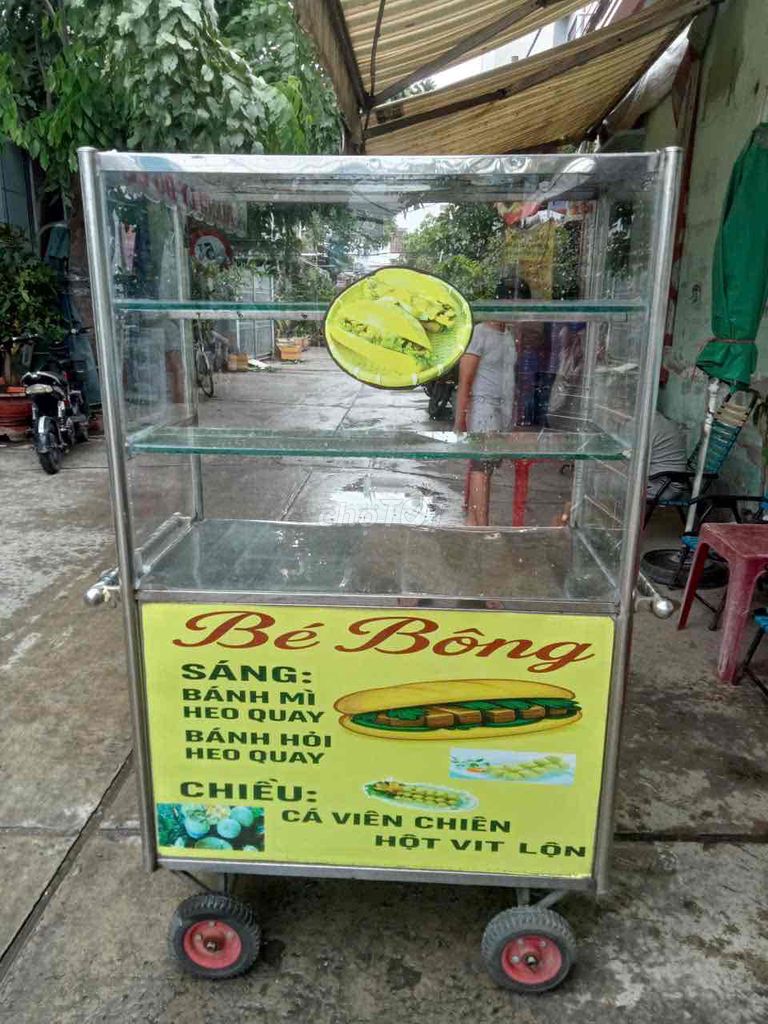 Xe đẩy bán hàng Inox Kính 1m60. Mua bán Đồ chuyên dụng, Giống nuôi trồng tại Quận Bình Tân Tp Hồ Chí Minh được đăng bởi Gia My hình 1