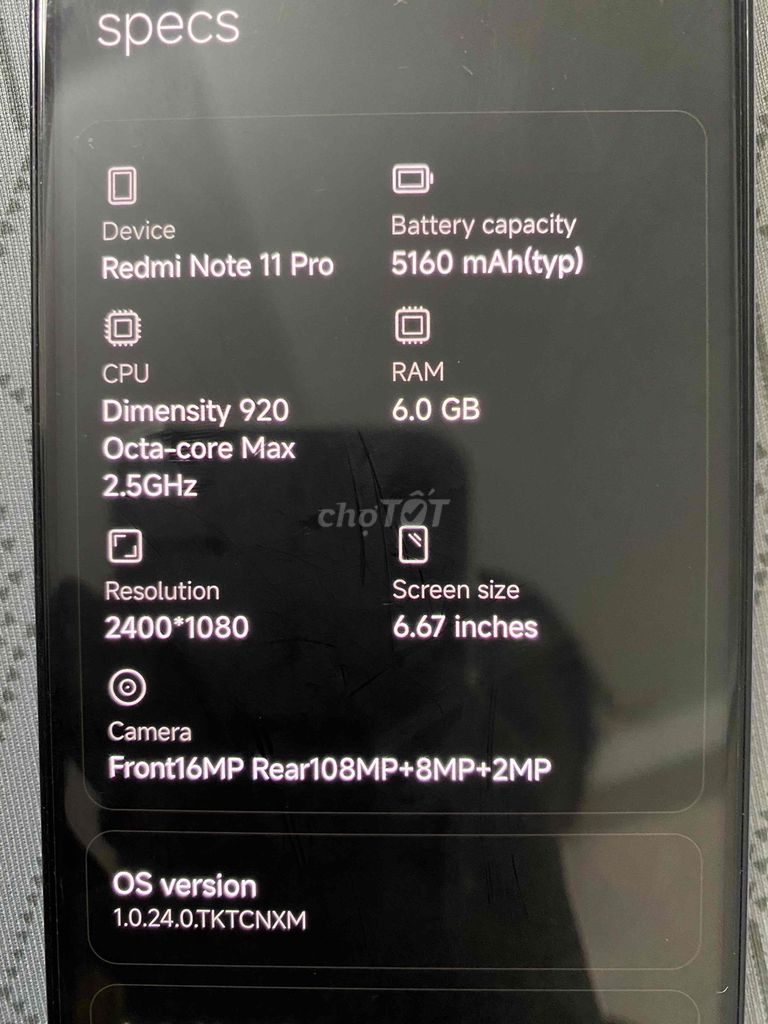 Xiaomi Redmi Note 11 Pro 128GB Tím. Mua bán Điện thoại tại Quận Gò Vấp Tp Hồ Chí Minh được đăng bởi Nguyễn Nhật Gia Hân hình 1