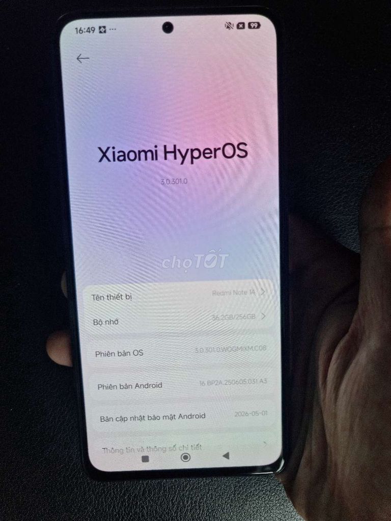 Xiaomi Redmi Note 14 256GB Đen. Mua bán Điện thoại tại Quận Tân Phú Tp Hồ Chí Minh được đăng bởi dung hình 1