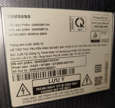 Bán Samsung Qled 65 inch - SX 2020