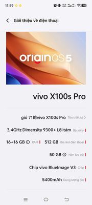 Vivo x100s pro. Mua bán Điện thoại tại Huyện Mỏ Cày Bắc Bến Tre được đăng bởi Gió