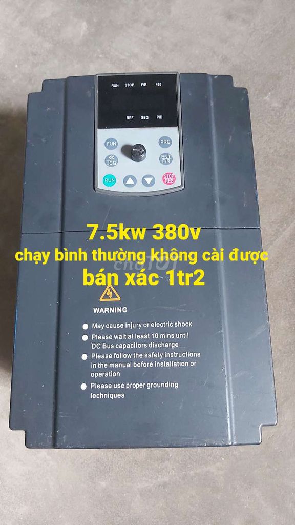 Biến tần 7.5kW 380V Xám Hỏng. Mua bán Đồ chuyên dụng, Giống nuôi trồng tại Huyện Quỳ Hợp Nghệ An được đăng bởi Luc hình 1