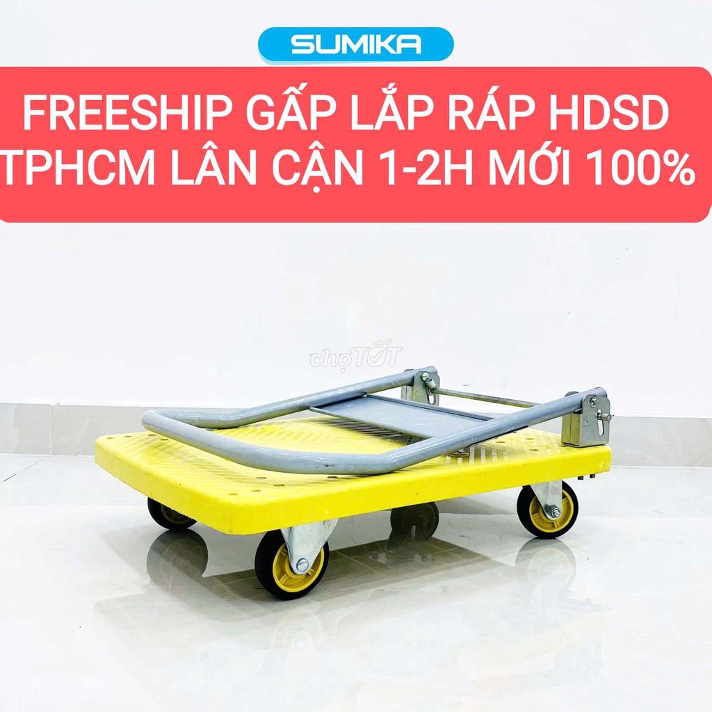 Xe đẩy hàng 170Kg Bao ship gấp 1-2H TPHCM lân cận