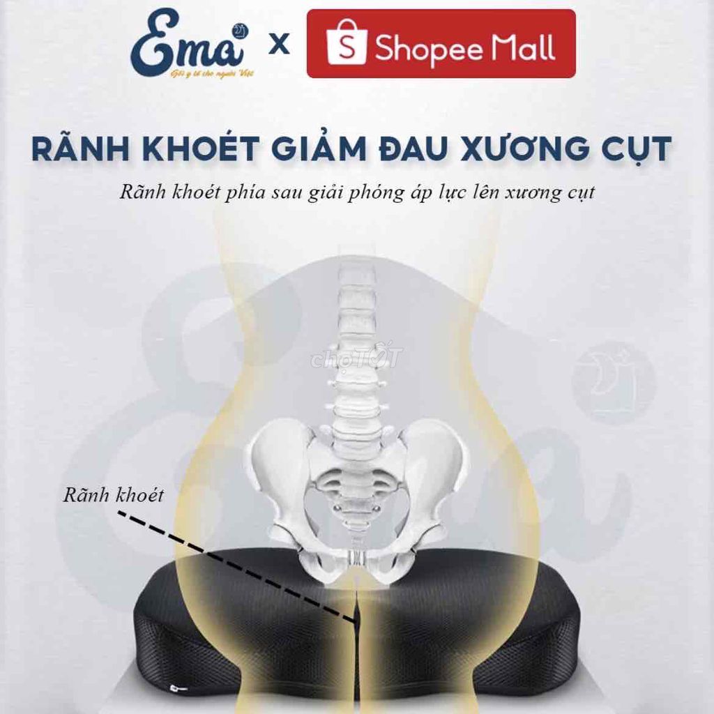 Đệm lót ghế văn phòng chống đau xương cụt Ema - Gi