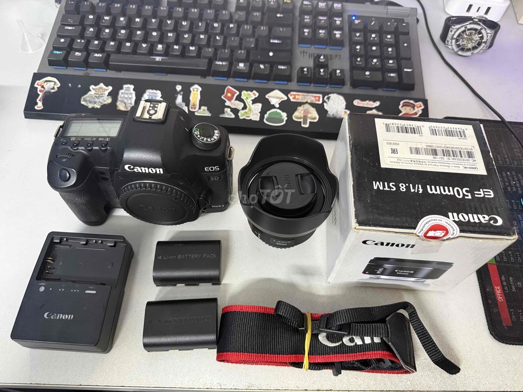 Máy ảnh Canon 5D Mark II kèm lens 50mm 1.8 stm. Mua bán Máy ảnh, Máy quay tại Huyện Phong Điền Thừa Thiên Huế được đăng bởi hieu tran quang hình 1