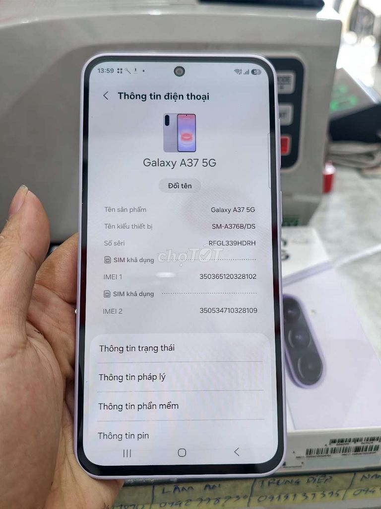 Samsung A37 5G 6/128GB TGDD. Mua bán Điện thoại tại Huyện Hòn Đất Kiên Giang được đăng bởi Tech Puz hình 1