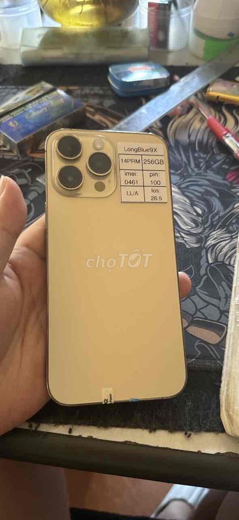 iPhone 14 Pro Max 256GB Vàng 100%. Mua bán Điện thoại tại Quận Cầu Giấy Hà Nội được đăng bởi Long blue 9x hình 1