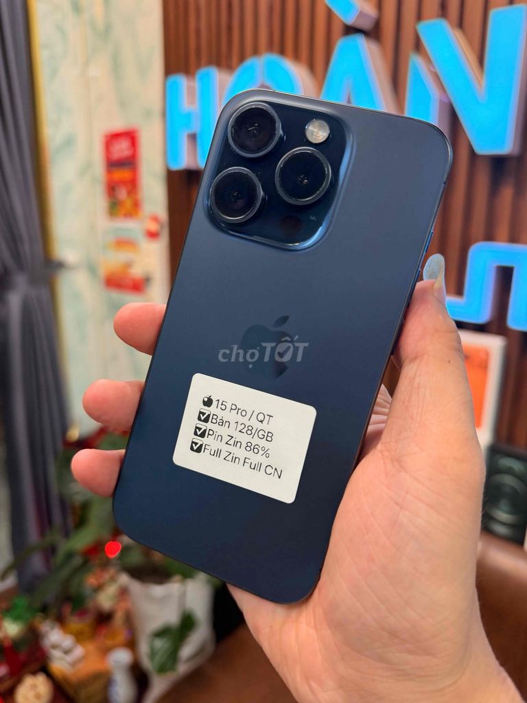 Apple iPhone 15 Pro 128GB Xanh 86%. Mua bán Điện thoại tại Thành phố Huế Thừa Thiên Huế được đăng bởi Hoàng Lộc Smartphone  hình 1