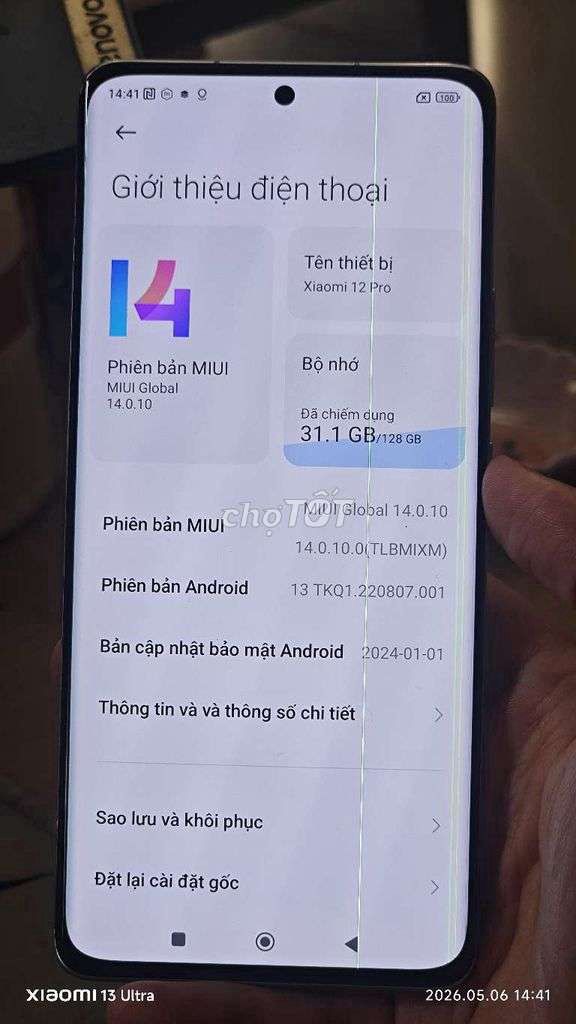 Xiaomi 12 Pro 128GB Bạc. Mua bán Điện thoại tại Quận Nam Từ Liêm Hà Nội được đăng bởi Hà Mạnh Lam hình 1