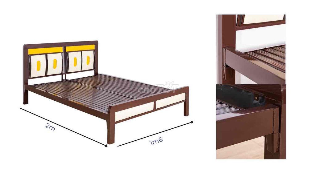 PASS GIƯỜNG SẮT GIẢ GỖ 650K. Mua bán Giường, chăn ga gối nệm tại Quận 8 Tp Hồ Chí Minh được đăng bởi Tùng Nick hình 1
