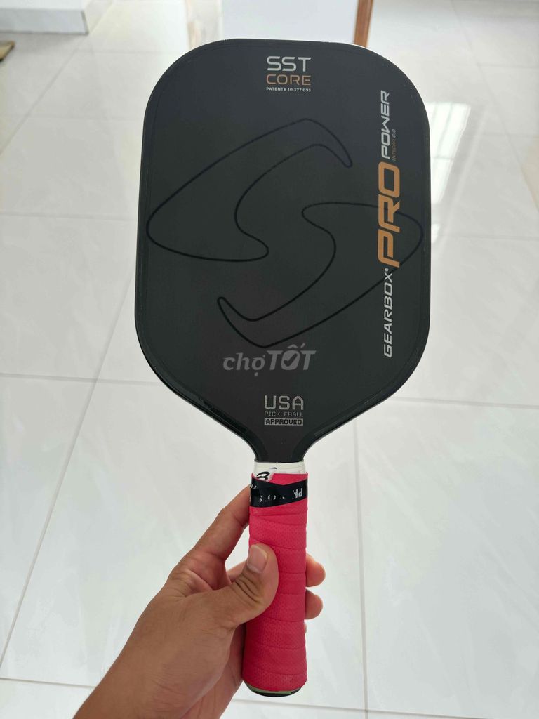 Vợt Pickleball Gearbox Pro Power Đen, Hồng