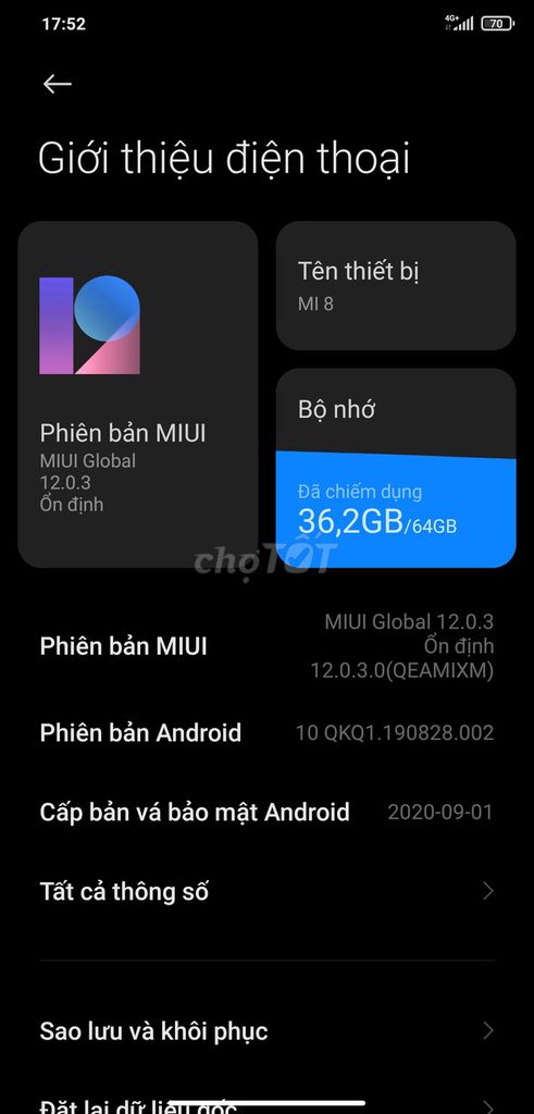 Xiaomi Mi 8 64GB Trắng. Mua bán Điện thoại tại Huyện Yên Phong Bắc Ninh được đăng bởi Văn mẫn hình 1