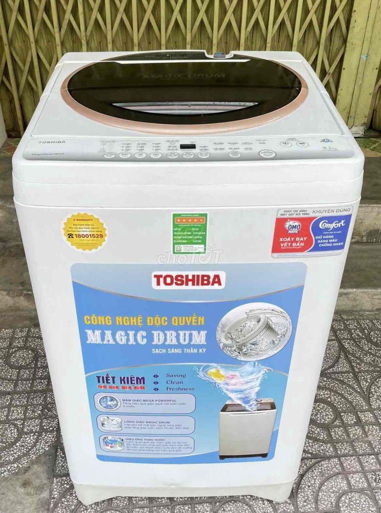 Máy giặt Toshiba 8.2kg êm tiết kiệm🖤