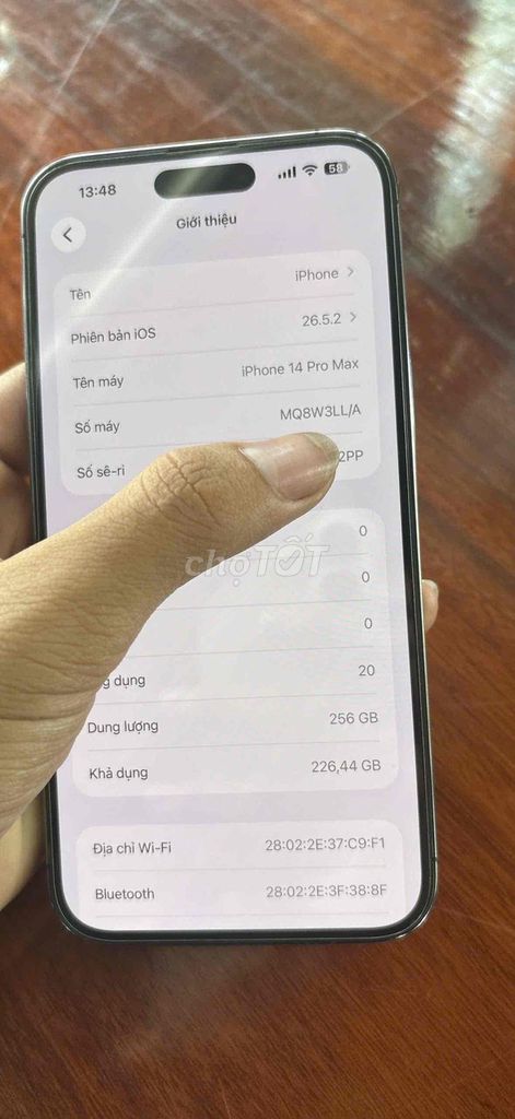 Apple iPhone 14 Pro Max Zin Chuẩn 256GB Tím Đẹp. Mua bán Điện thoại tại Huyện Mỹ Tú Sóc Trăng được đăng bởi Thái Thái hình 1