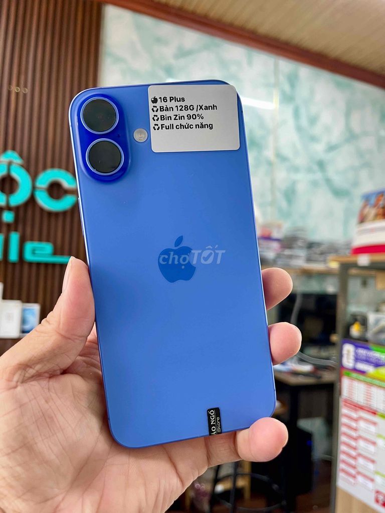 Apple iPhone 16 Plus 128GB Xanh Ultramarine 90%. Mua bán Điện thoại tại Thành phố Huế Thừa Thiên Huế được đăng bởi Hoàng Công khả  hình 1