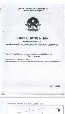 Cần bán nhà + đất hẻm gần khu du lịch núi Chứa Chan Gia Lào