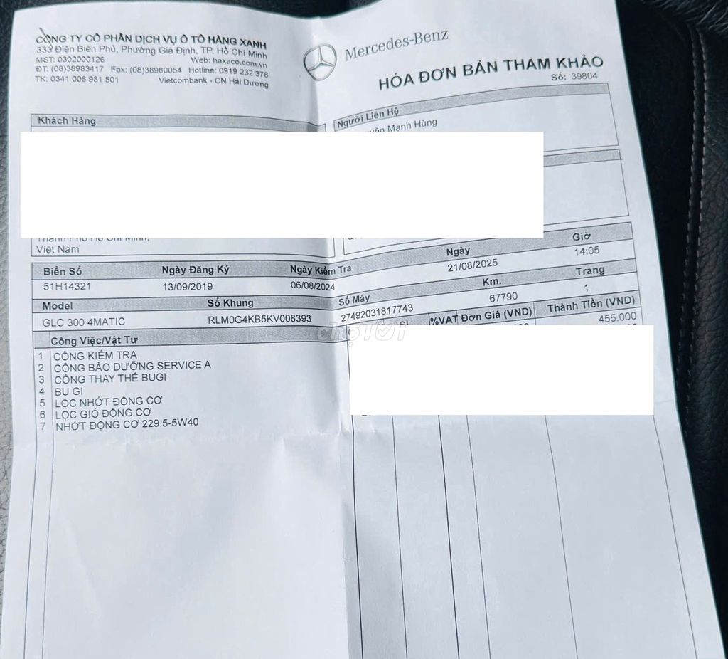 Mercedes Benz GLC 2019 300 4Matic - 67999 km. Mua bán Ô tô tại Quận Bình Thạnh Tp Hồ Chí Minh được đăng bởi Nguyễn Hùng hình 5