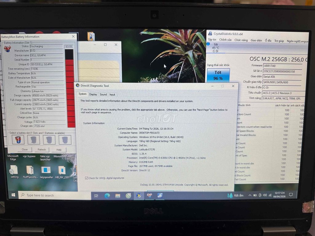 Dell Latitude E7270 i5 8GB/256GB Đã sử dụng. Mua bán Laptop tại Quận Đống Đa Hà Nội được đăng bởi Chí Hướng Smartphone Cs HN hình 1