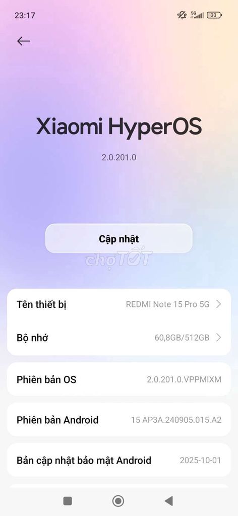 Xiaomi Redmi Note 15 Pro 5G 512GB. Mua bán Điện thoại tại Quận 7 Tp Hồ Chí Minh được đăng bởi nguyen quoc thang hình 1