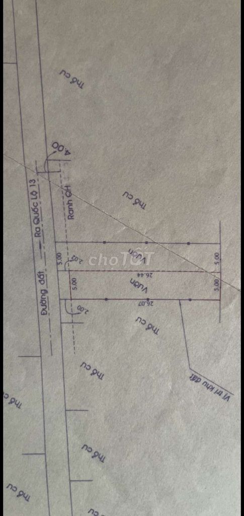 Đất DT: 5x28m Công Nhận 126m2