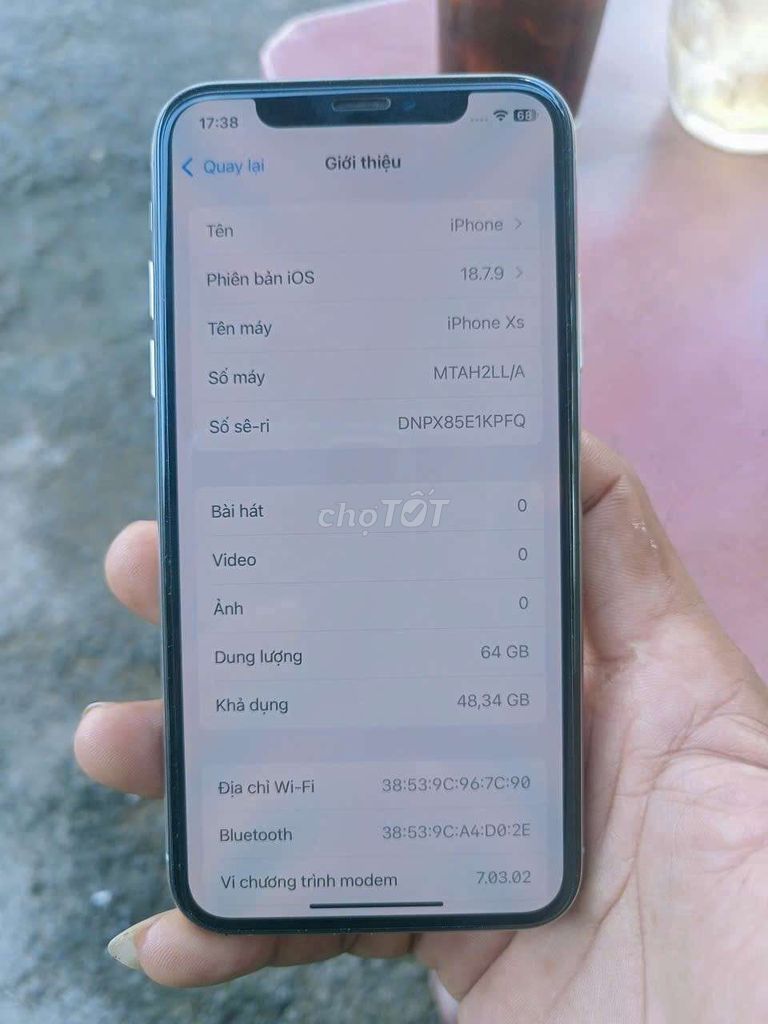 iPhone Xs 64GB Đã qua sử dụng. Mua bán Điện thoại tại Thành phố Biên Hòa Đồng Nai được đăng bởi Ngoc86 hình 1