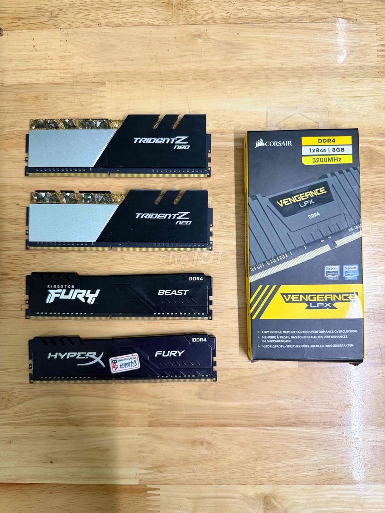 RAM Gskill Tridents Z DDR4 8GB 3600MHz Mới. Mua bán Linh kiện (RAM, Card...) tại Quận Cái Răng Cần Thơ được đăng bởi GAMESTORE 1992 hình 1