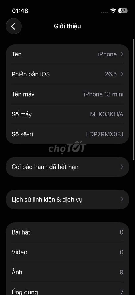 Apple iPhone 13 mini 128GB 89%. Mua bán Điện thoại tại Quận Ba Đình Hà Nội được đăng bởi Tên chưa cung cấp hình 1