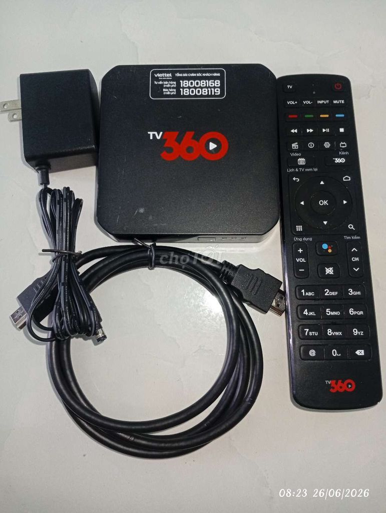 TV Box Viettel TV360 4K 2GB/8GB Đen. Mua bán Tivi, Âm thanh tại Thị xã Giá Rai Bạc Liêu được đăng bởi Quốc Toản hình 1