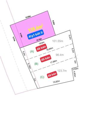 Plot of land 139 m² · Đường Trịnh Thị Dối