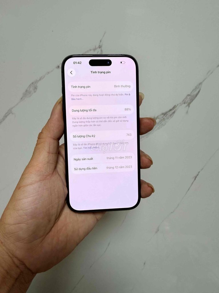 Iphone 15 Pro 128g Đen Qte Esim chuẩn zin áp. Mua bán Điện thoại tại Quận 6 Tp Hồ Chí Minh được đăng bởi Laptop Phương Nghi hình 1