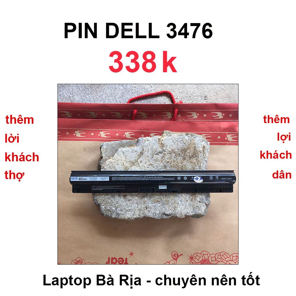 Pin laptop Dell 3476. Mua bán Phụ kiện (Màn hình, Chuột...) tại Thành phố Bà Rịa Bà Rịa - Vũng Tàu được đăng bởi Laptop Bà Rịa hình 1